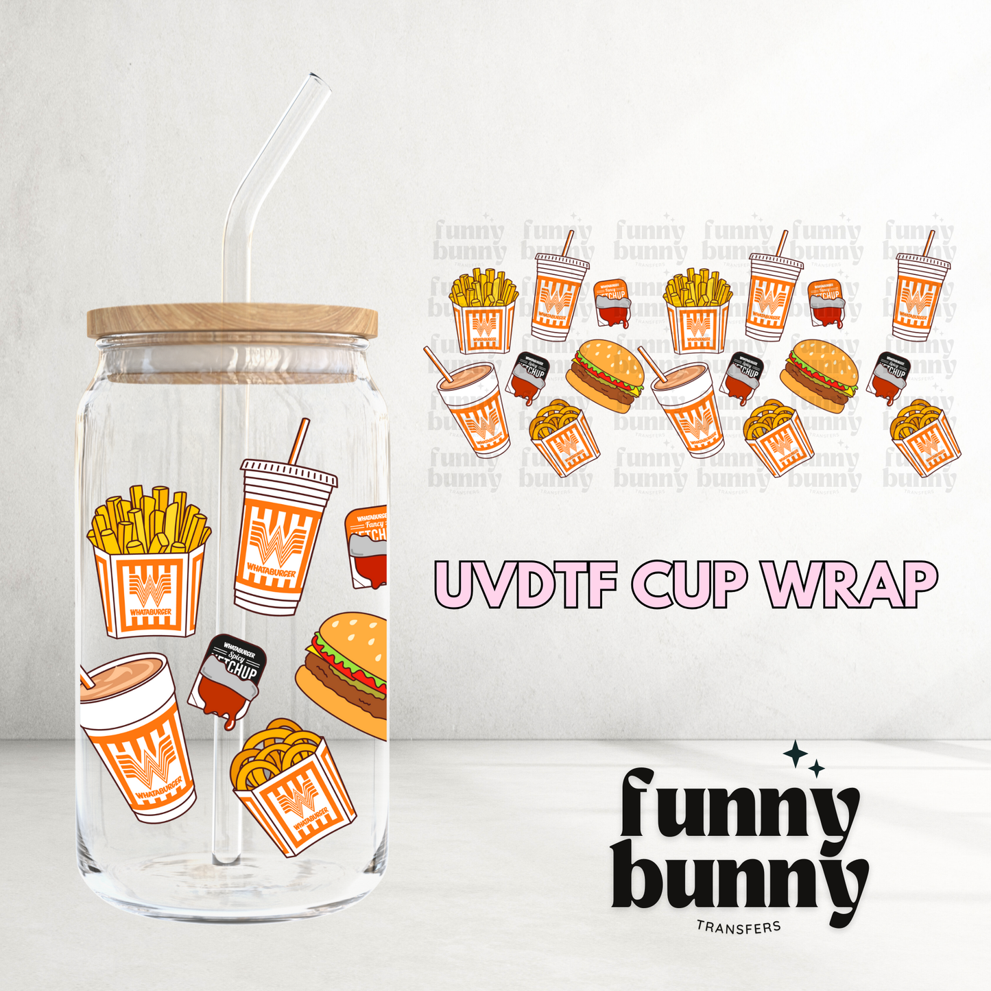 Whataburger - 16oz UVDTF Cup Wrap