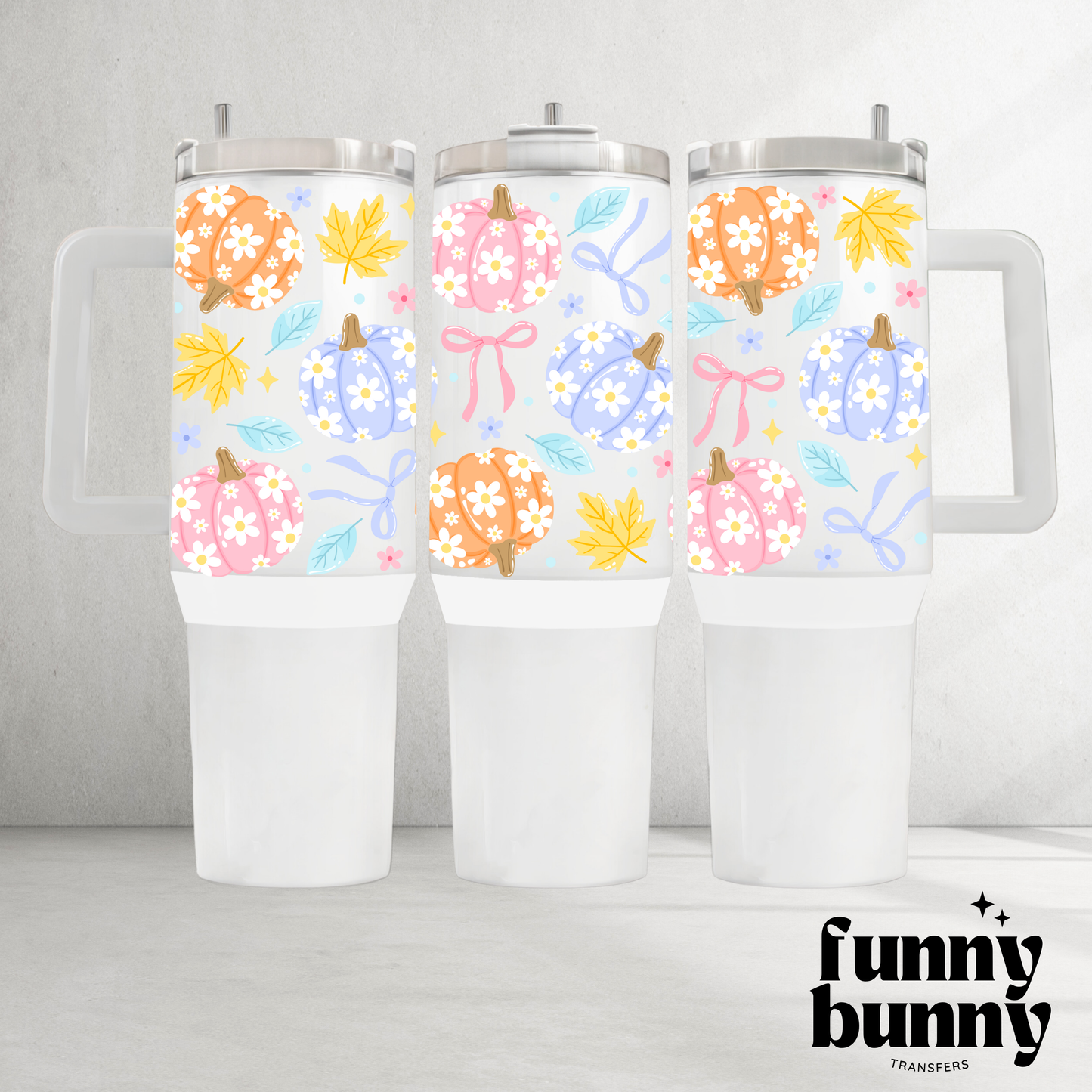 Whimsical Fall Pumpkin - 40oz UVDTF Tumbler Wrap