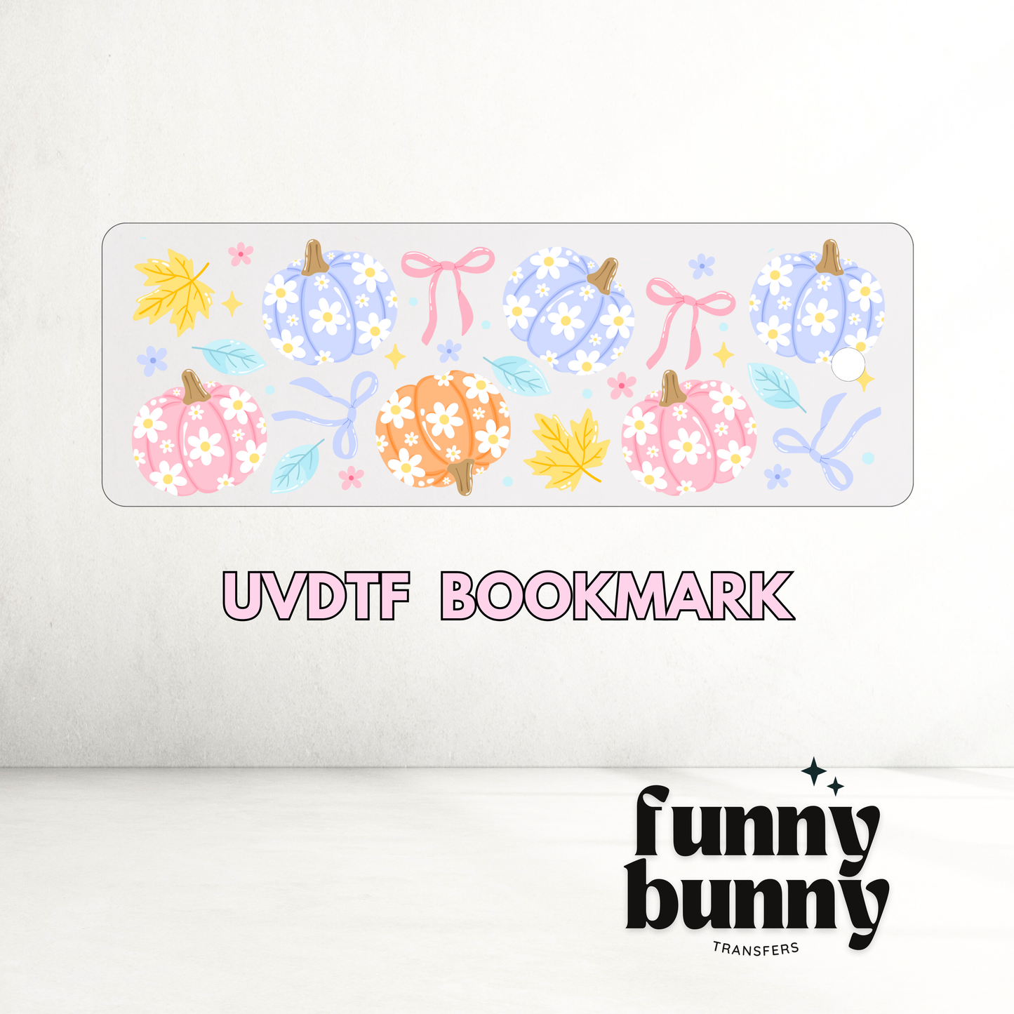 Whimsical Fall Pumpkin - UVDTF Bookmark Decal