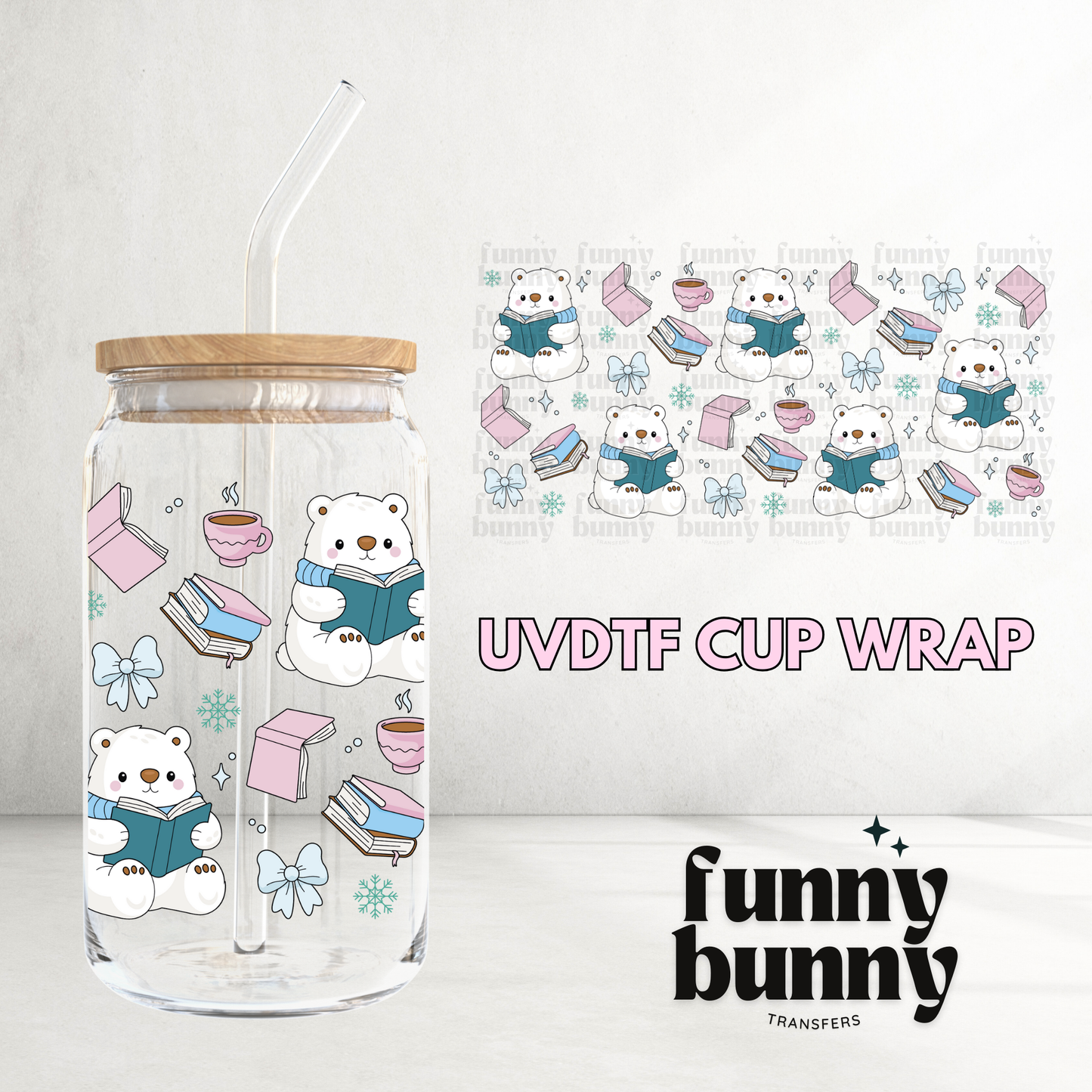 Winter Reads - 16oz UVDTF Cup Wrap