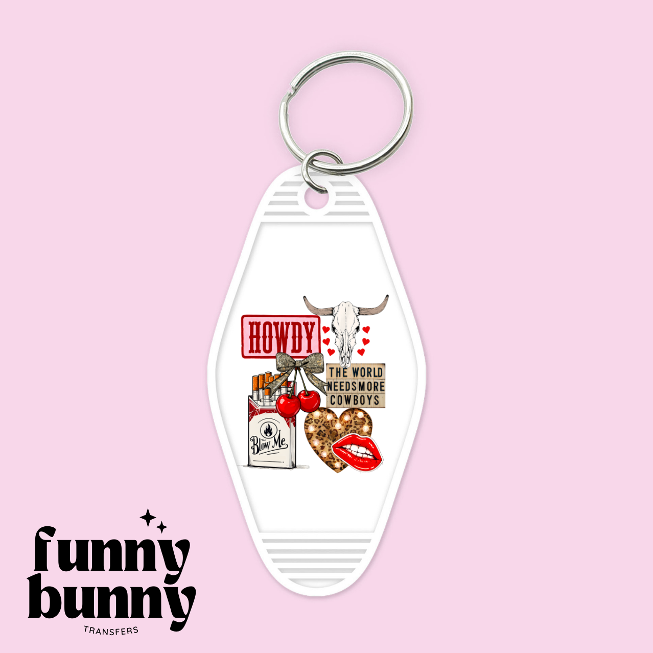 World Needs More Cowboys - Motel Keychain