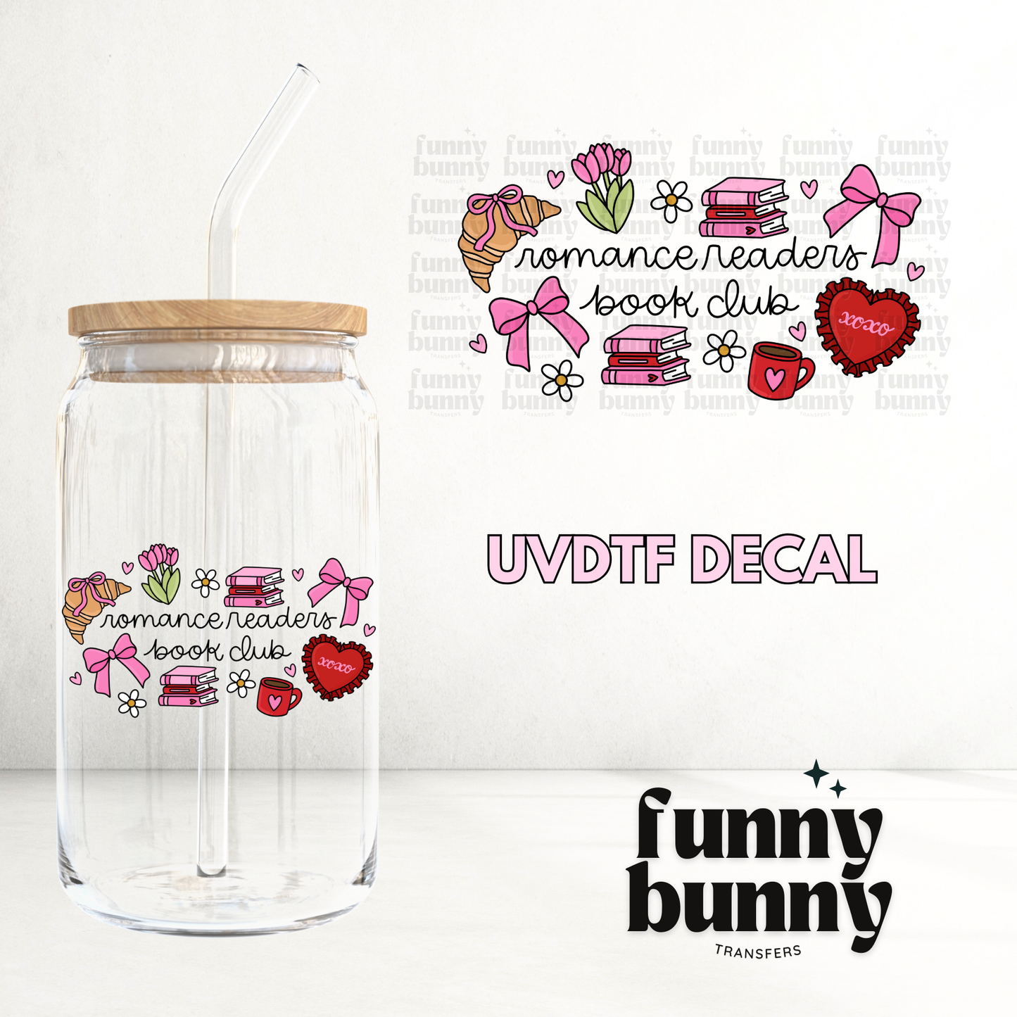 XOXO Book Club - UVDTF Decal