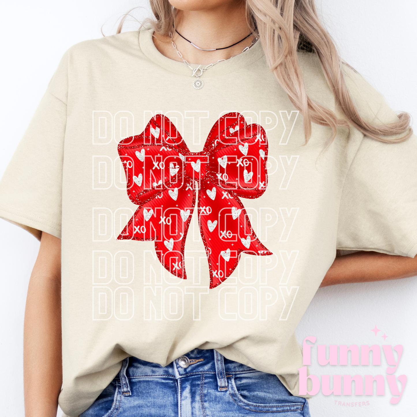 XOXO Red Bow - DTF Transfer
