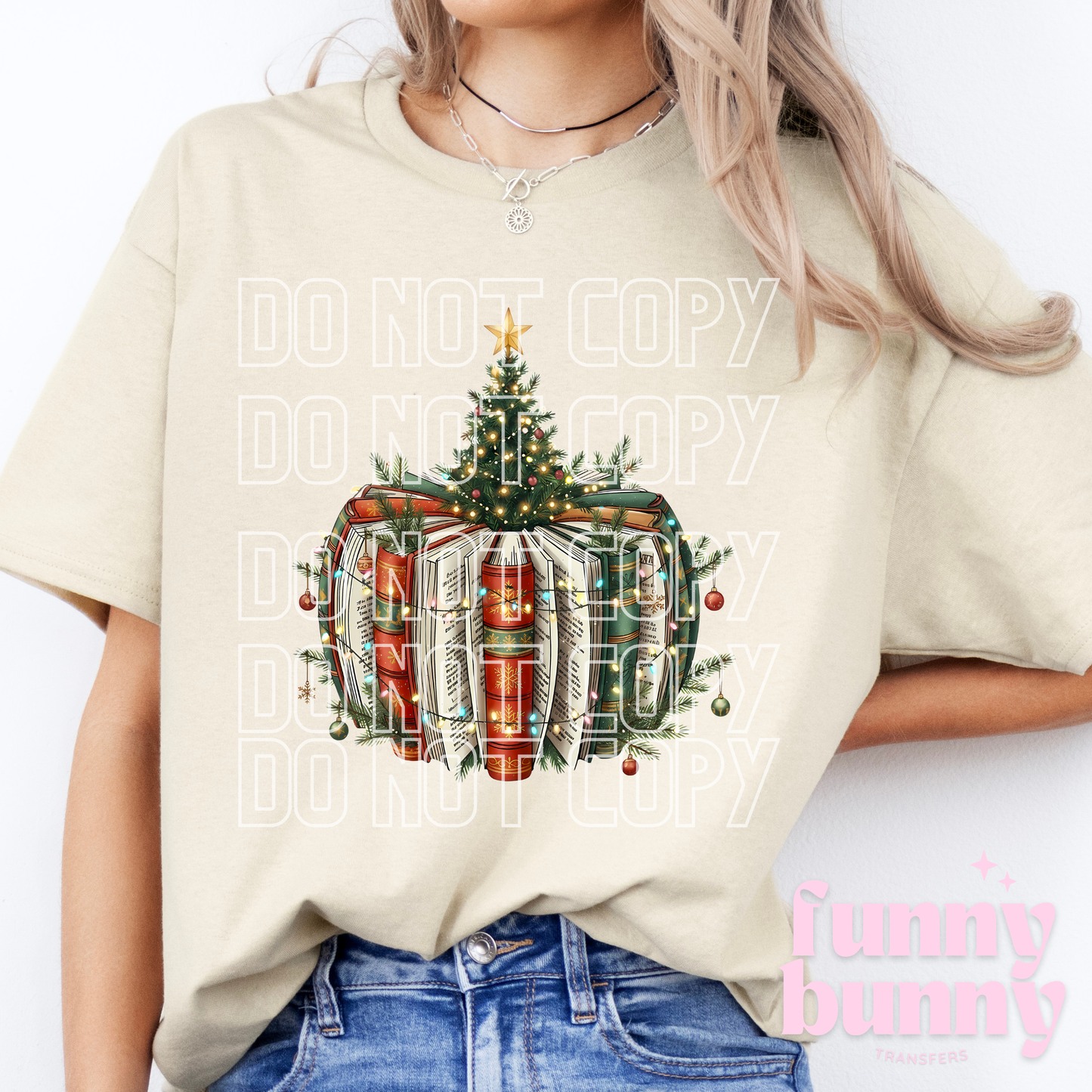 Xmas Book Tree - DTF Transfer