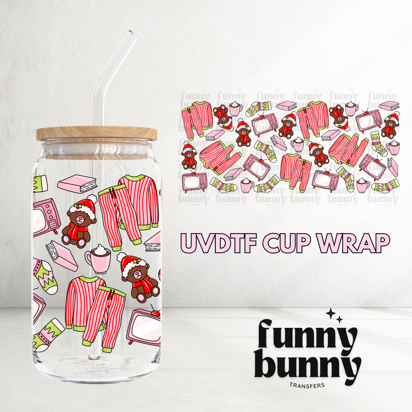 Xmas Essentials 2.0 - 16oz UVDTF Cup Wrap
