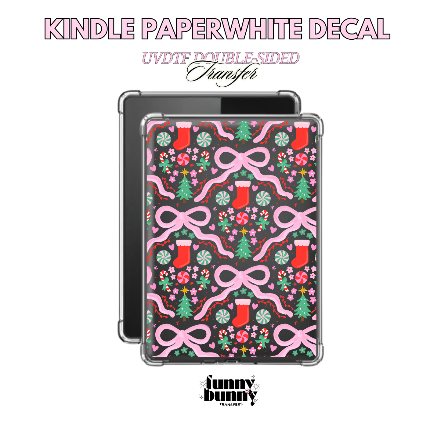 Xmas Flower Bows - Kindle Decal