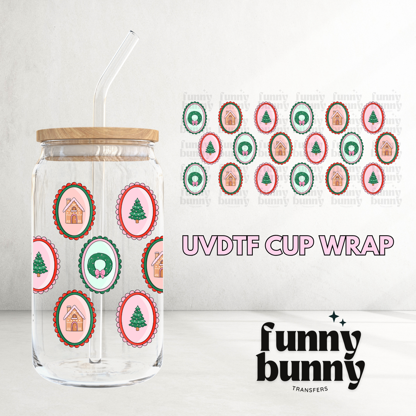 Xmas Frames - 16oz UVDTF Cup Wrap