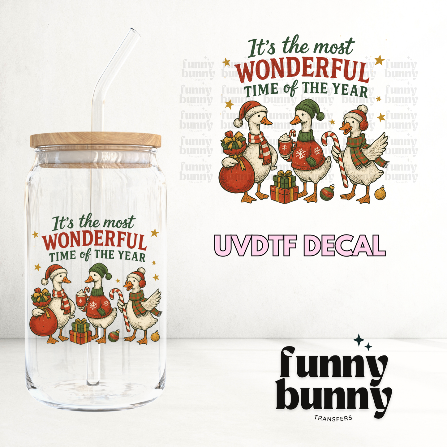 Xmas Goose - UVDTF Decal