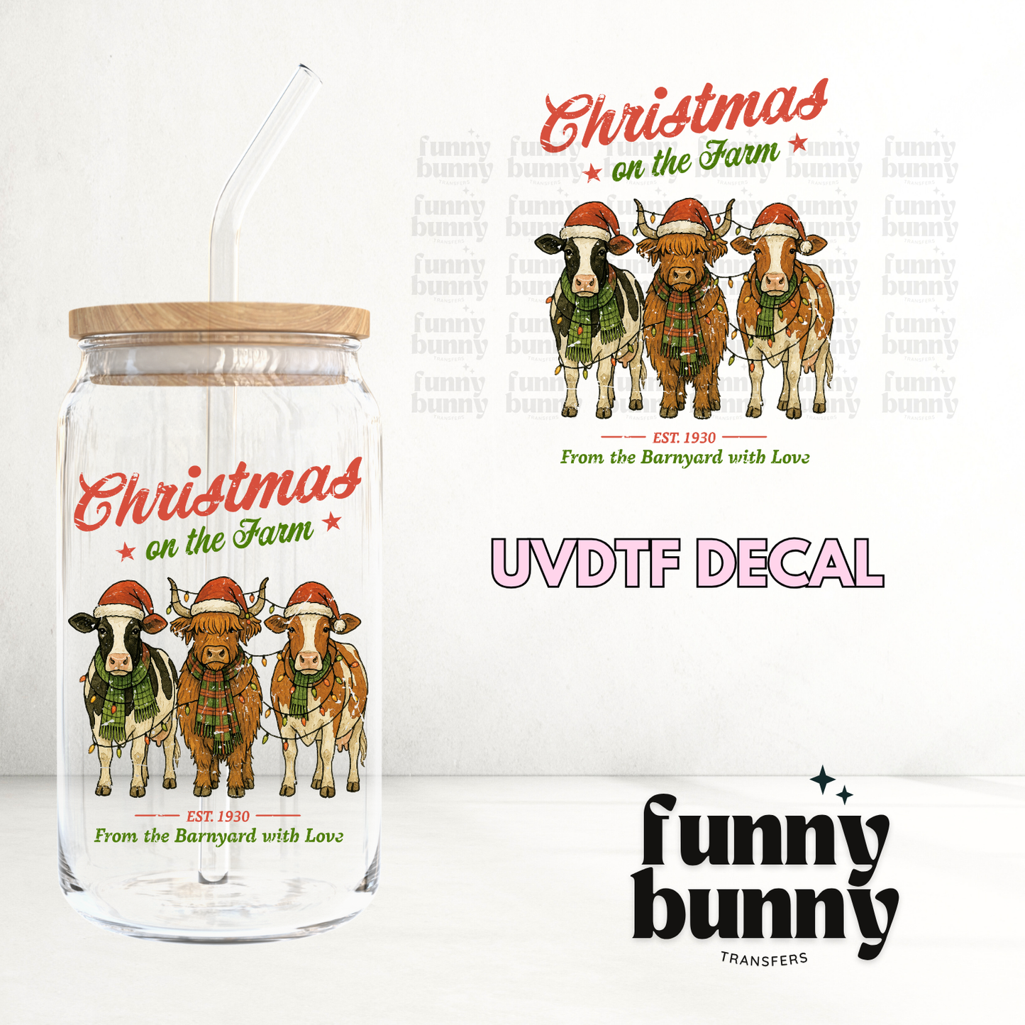 Xmas On The Farm - UVDTF Decal