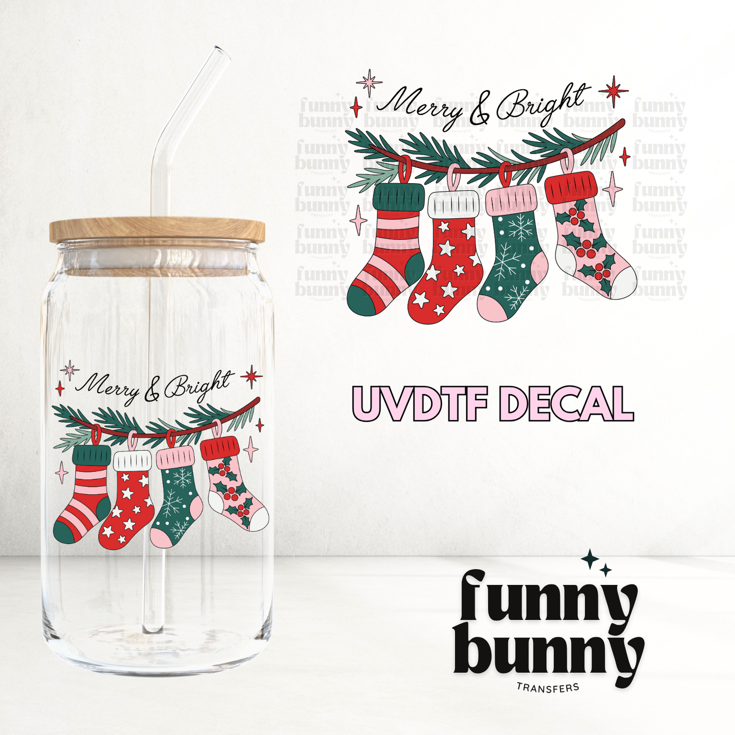 Xmas Socks - UVDTF Decal