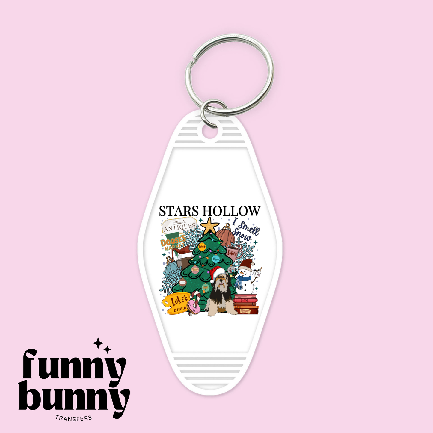 Xmas Stars Hollow - Motel Keychain