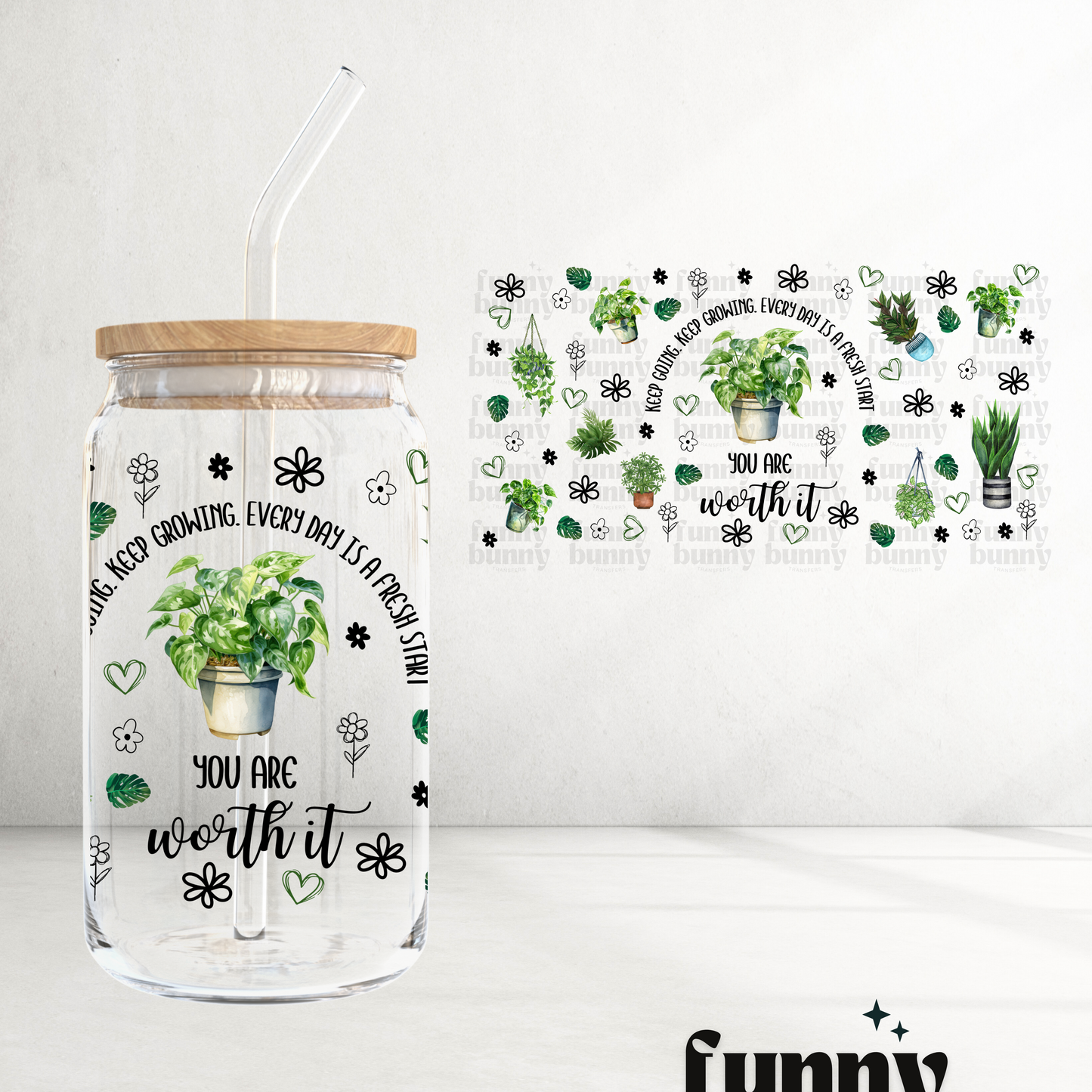 You Are Worth It - 16oz UVDTF Cup Wrap