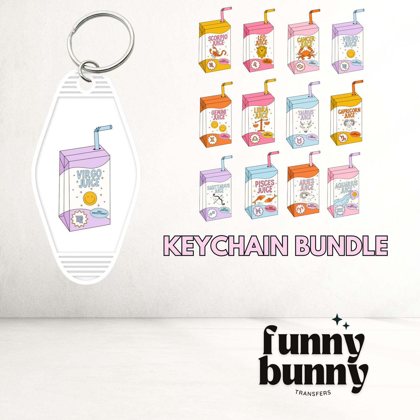 Zodiac Juice - Motel Keychain Bundle