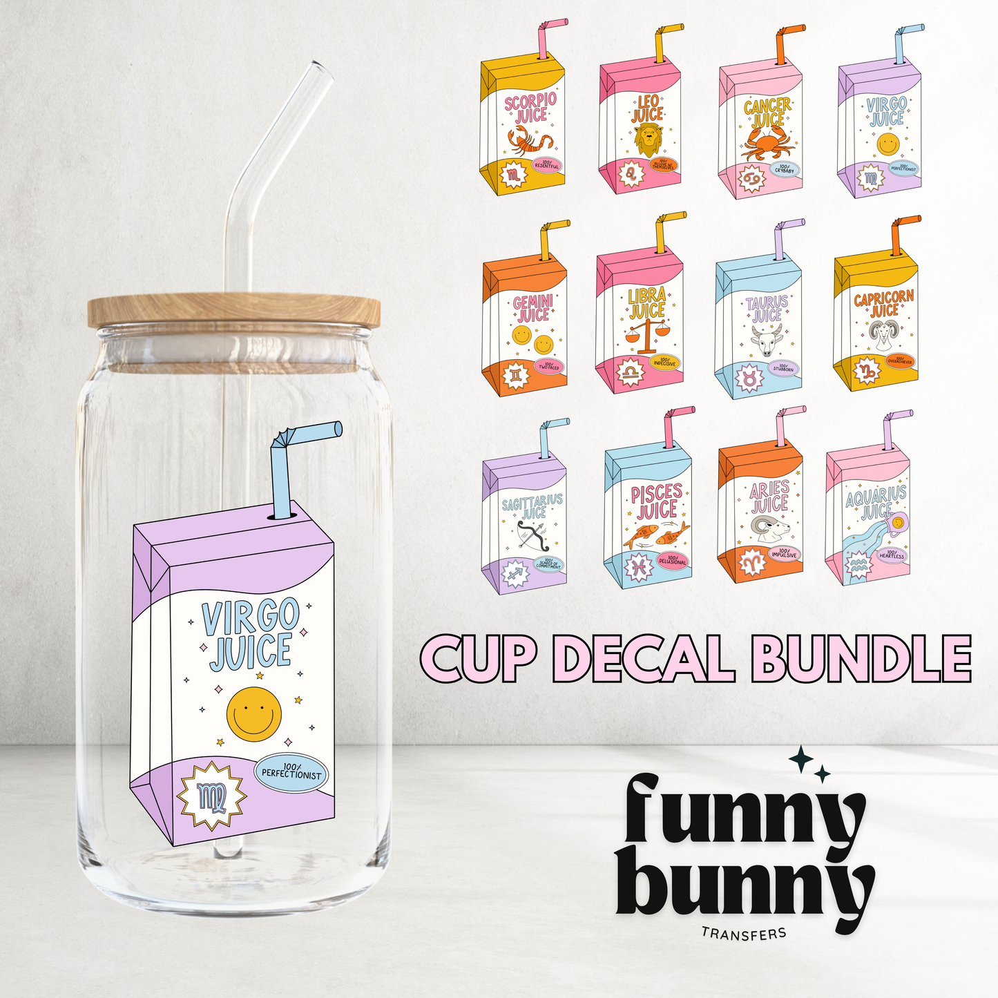 Zodiac Juice - UVDTF Decal Bundle