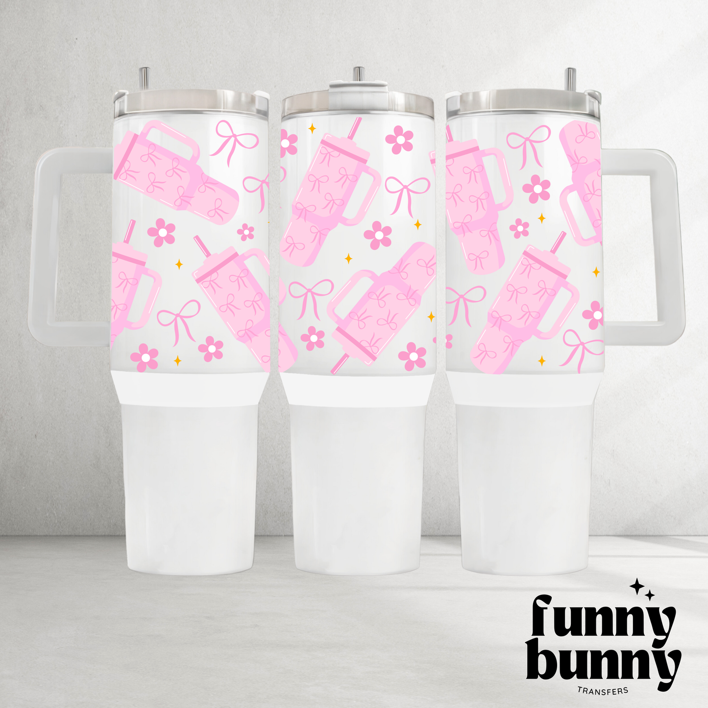 Coquette Stan Cups - 40oz UVDTF Tumbler Wrap