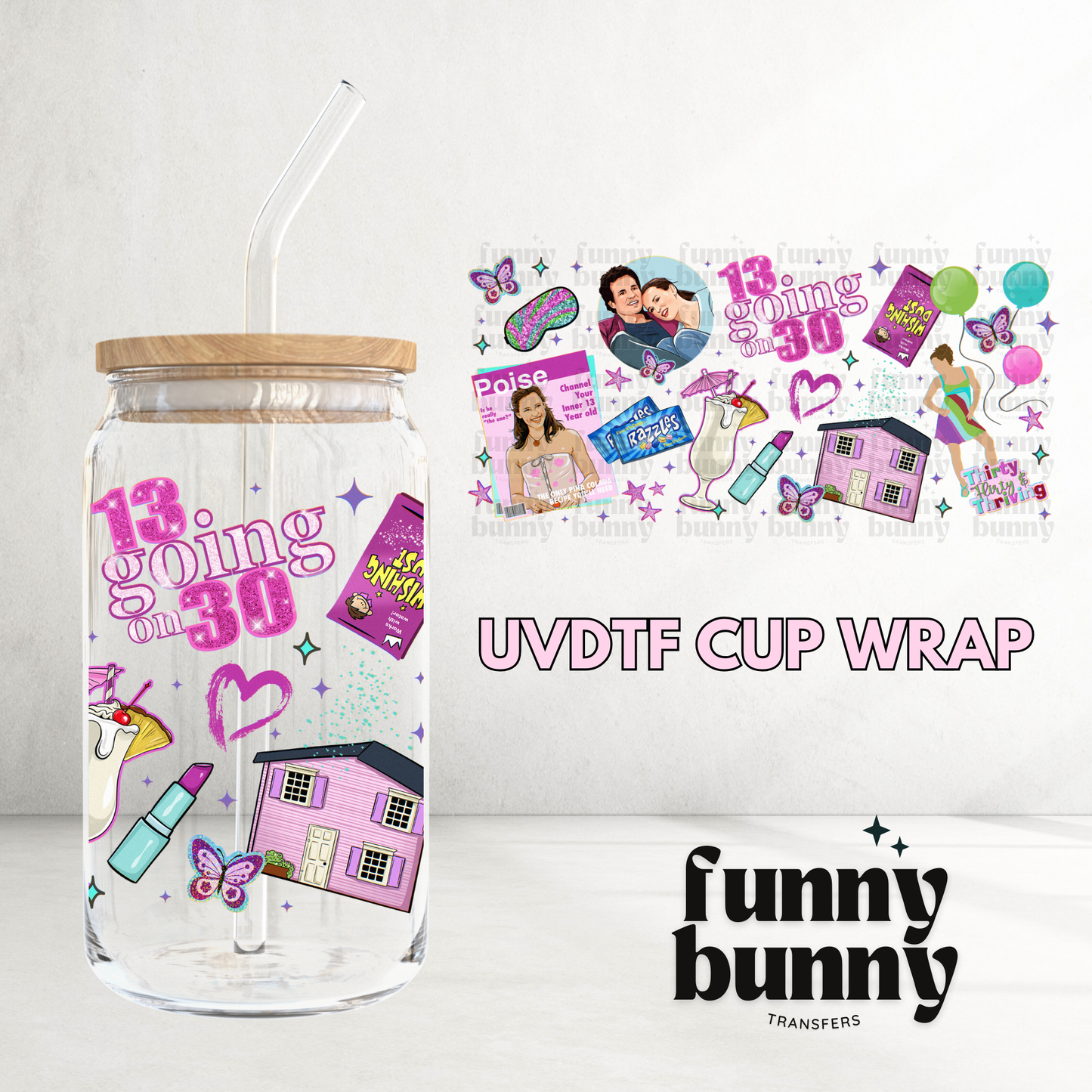 Poise - 16oz UVDTF Cup Wrap