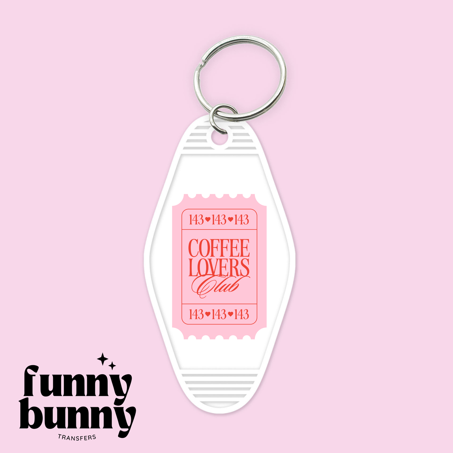 143 Coffee Lover Club Pink - Motel Keychain