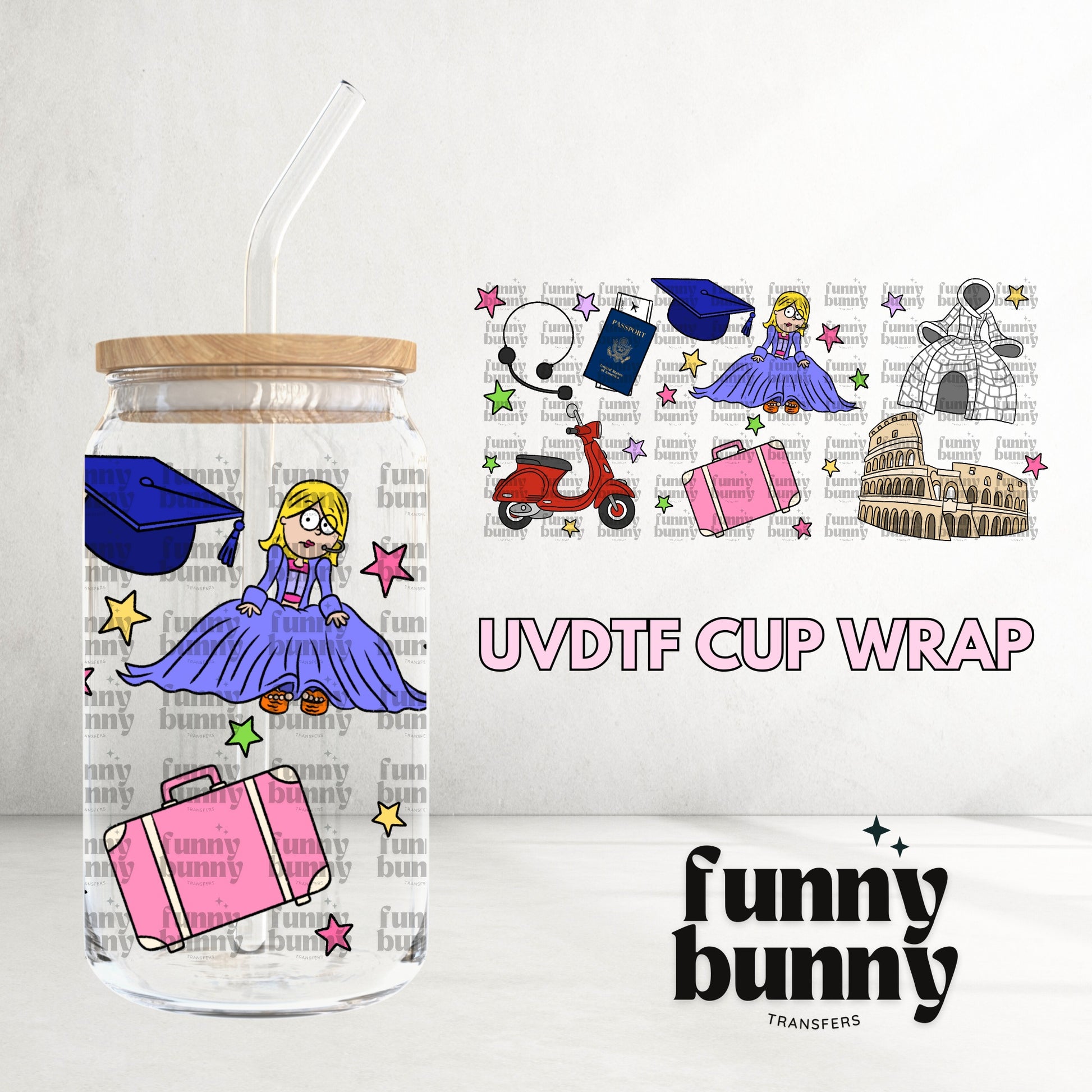 16OZ199 - 16oz UVDTF Cup Wrap