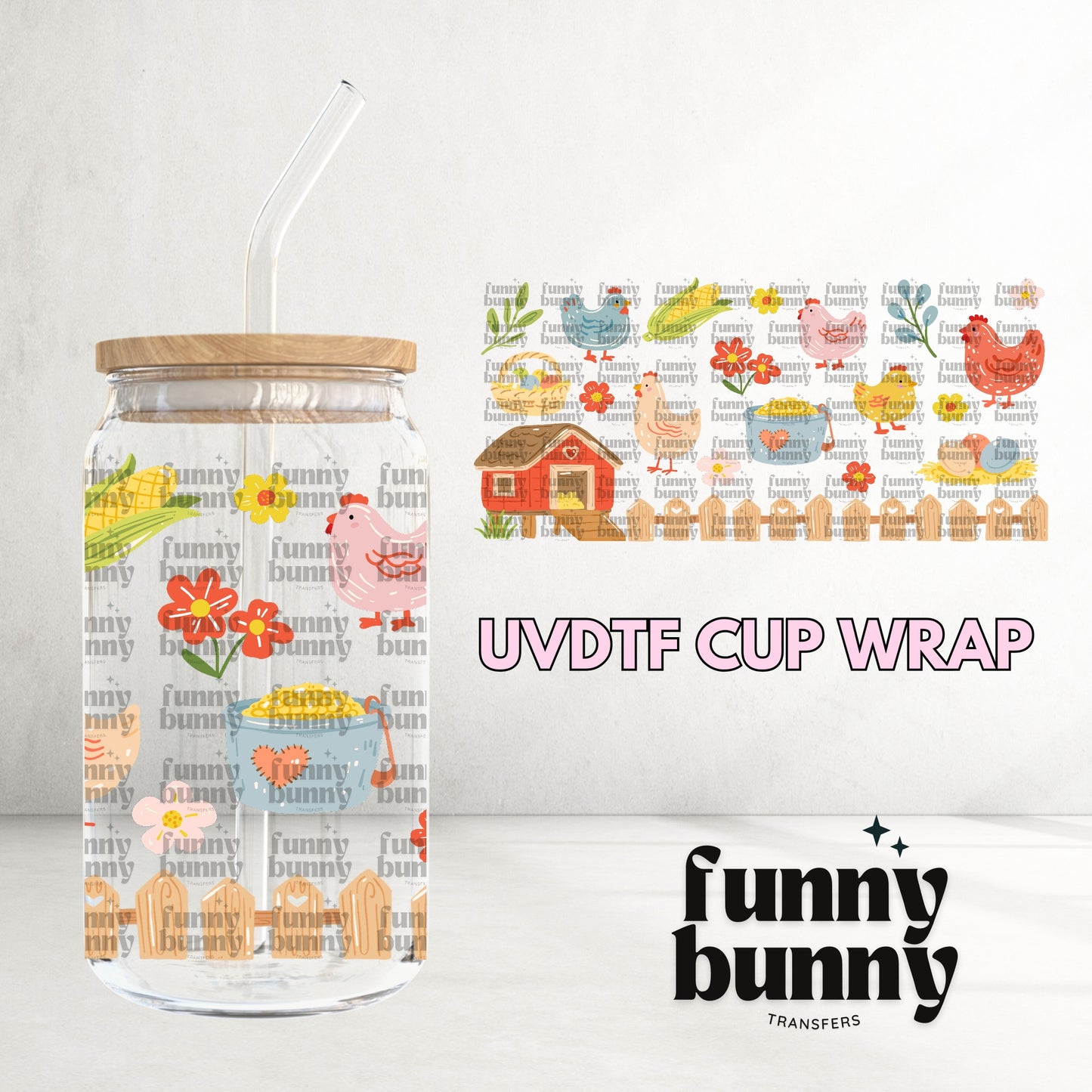 16OZ332 - 16oz UVDTF Cup Wrap