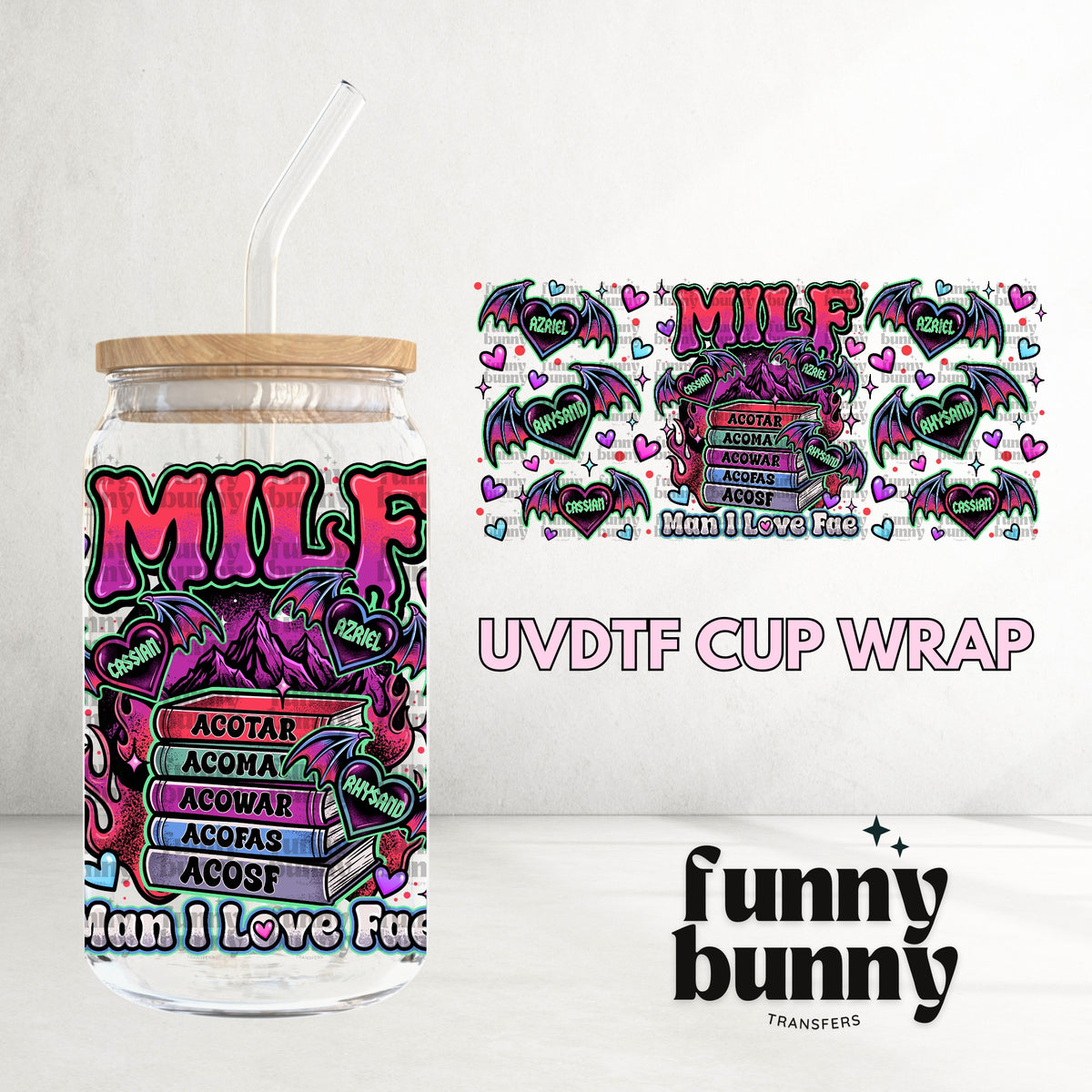 16OZ42 - 16oz UVDTF Cup Wrap