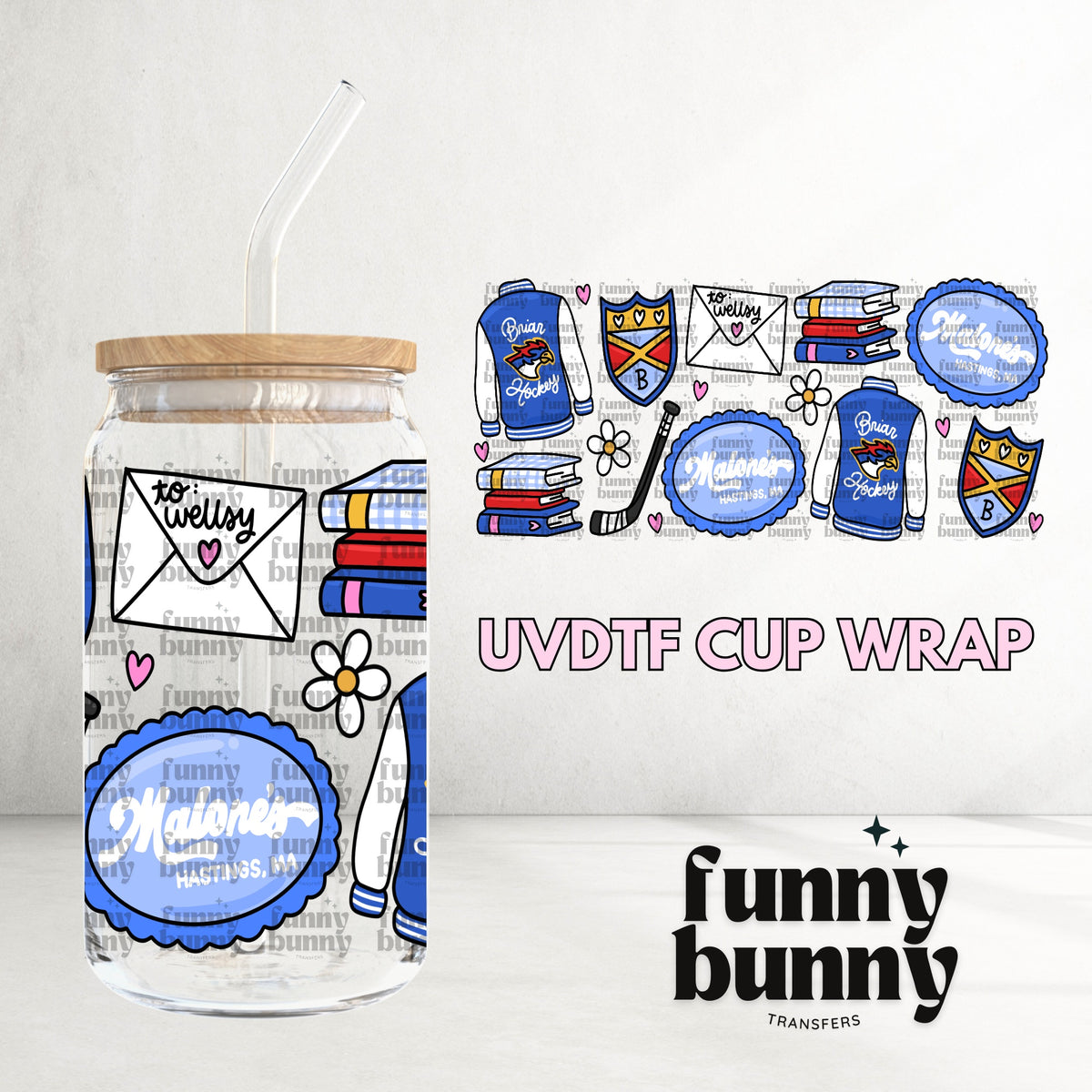16OZ51 - 16oz UVDTF Cup Wrap