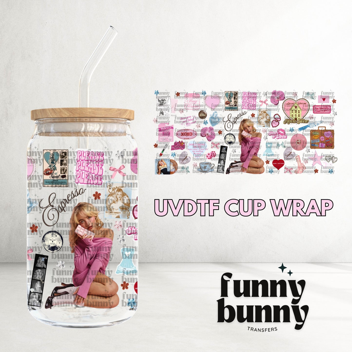 16OZ86 - 16oz UVDTF Cup Wrap