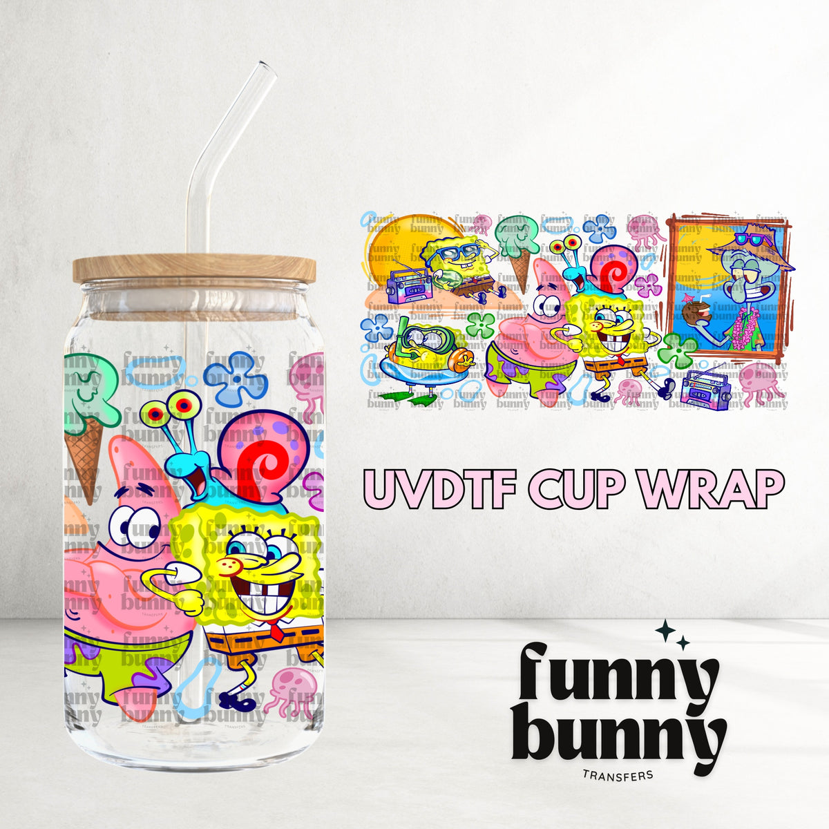 16OZ92 - 16oz UVDTF Cup Wrap