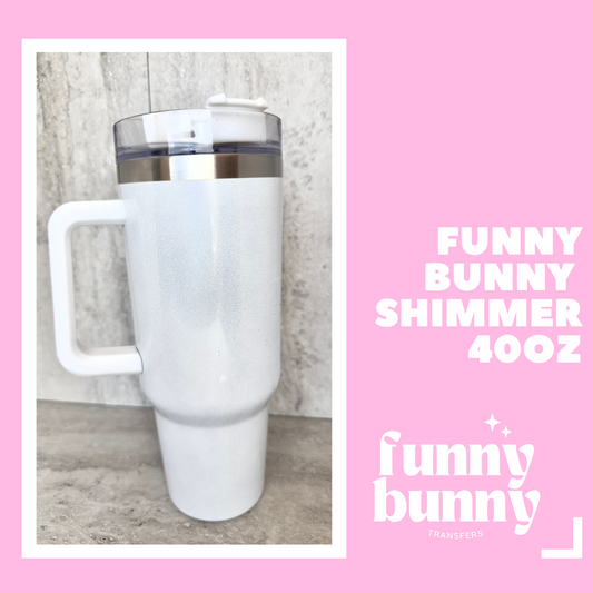 40oz Funny Bunny Shimmer Tumbler Metal