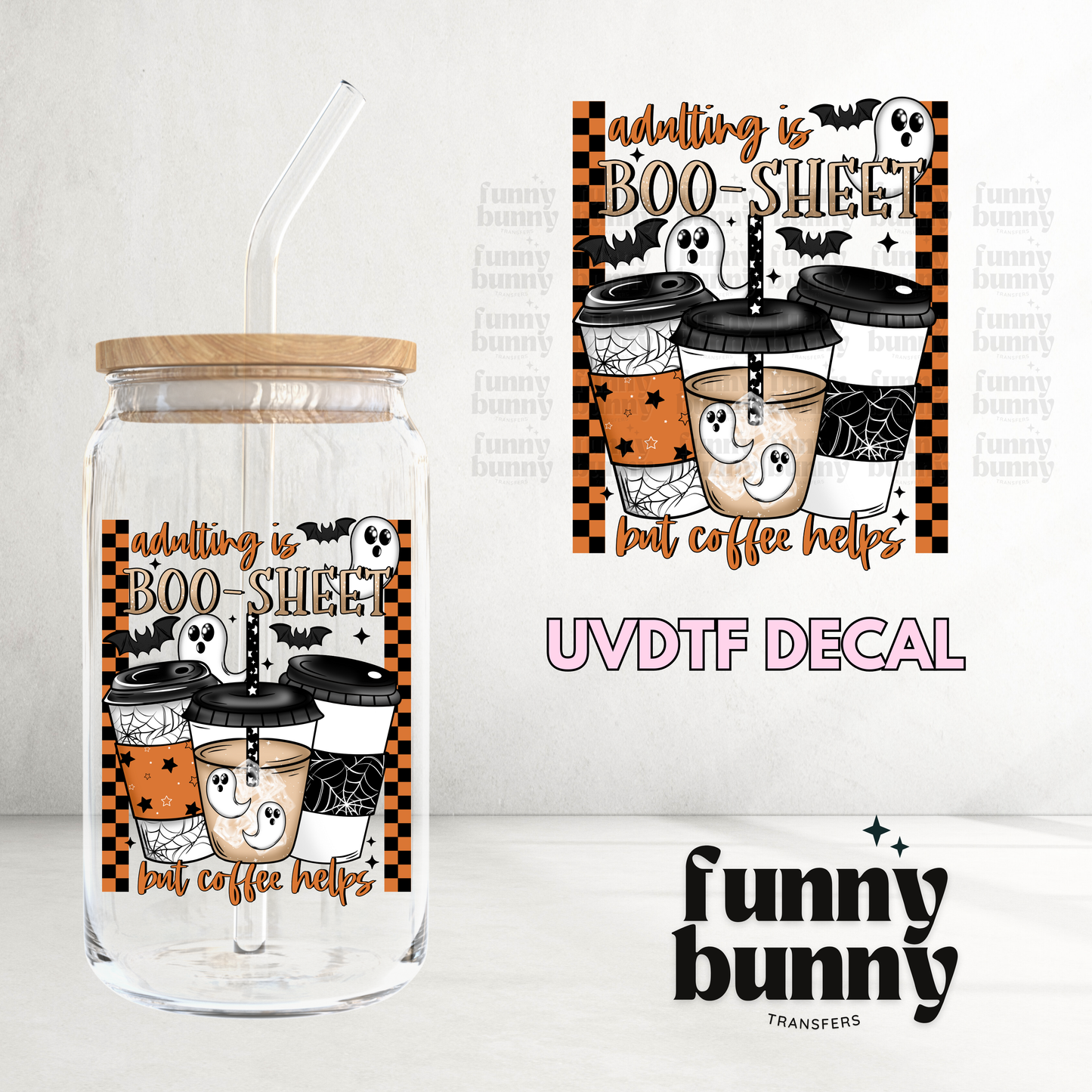 Adulting Is Boo-Sheet - UVDTF Decal