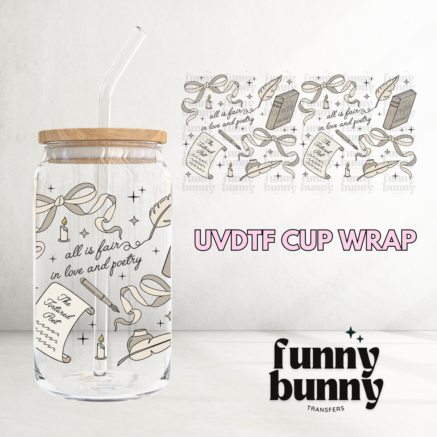 All Is Fair In Love -  16oz UVDTF Cup Wrap