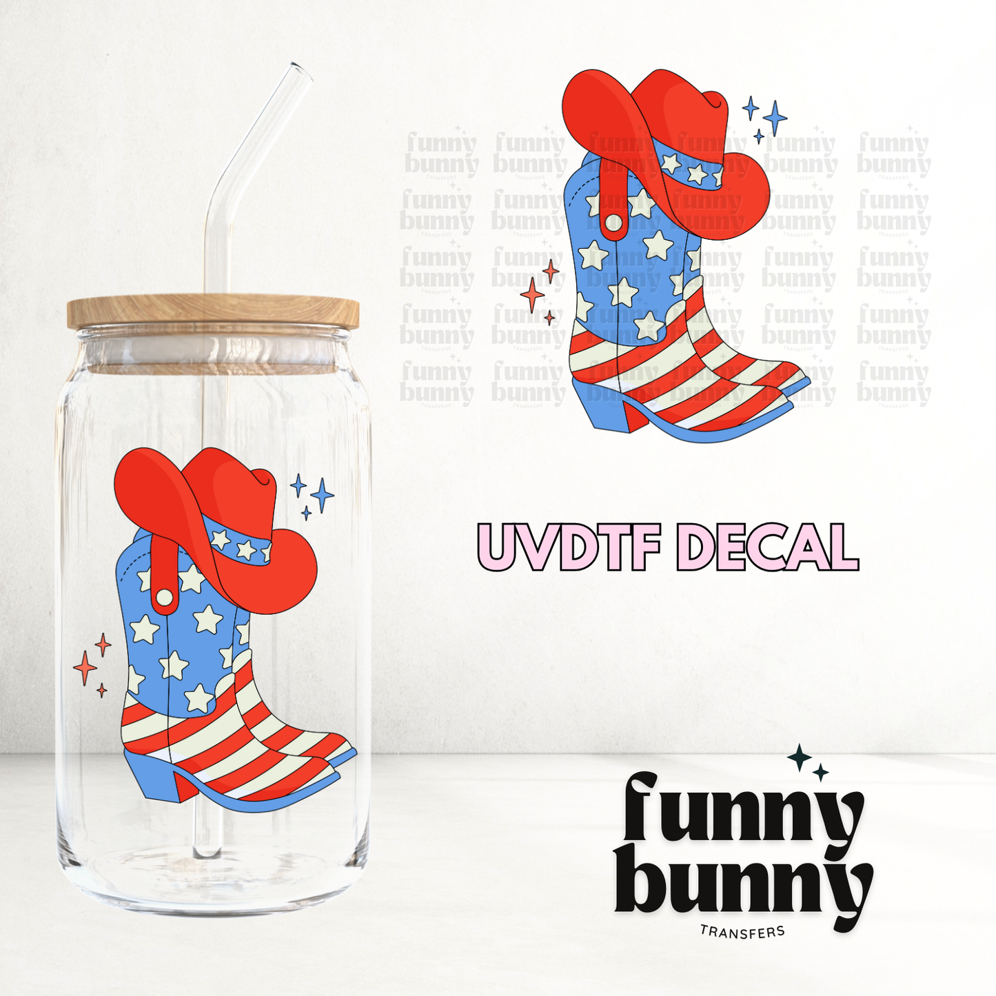 American Booties - UVDTF Decal