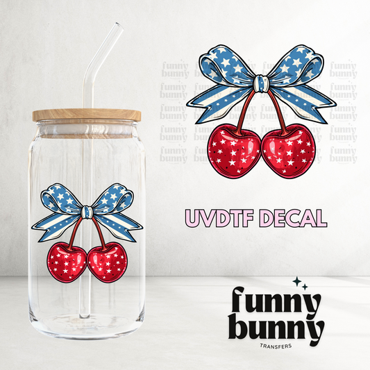 American Cherry Bow - UVDTF Decal