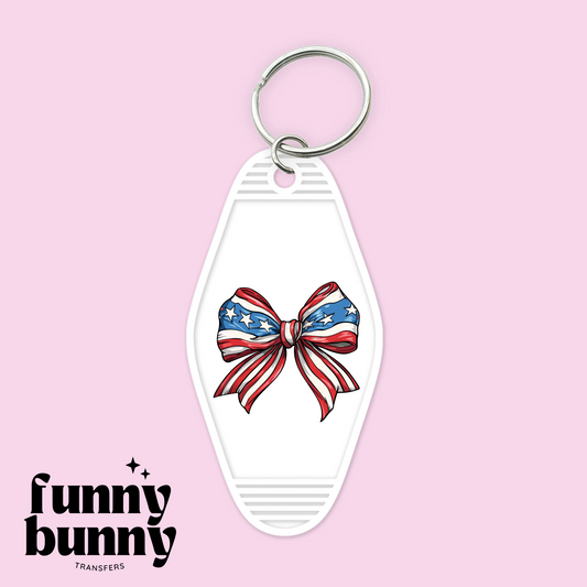 American Girly Bow - Motel Keychain