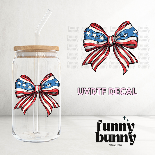 American Girly Bow - UVDTF Decal