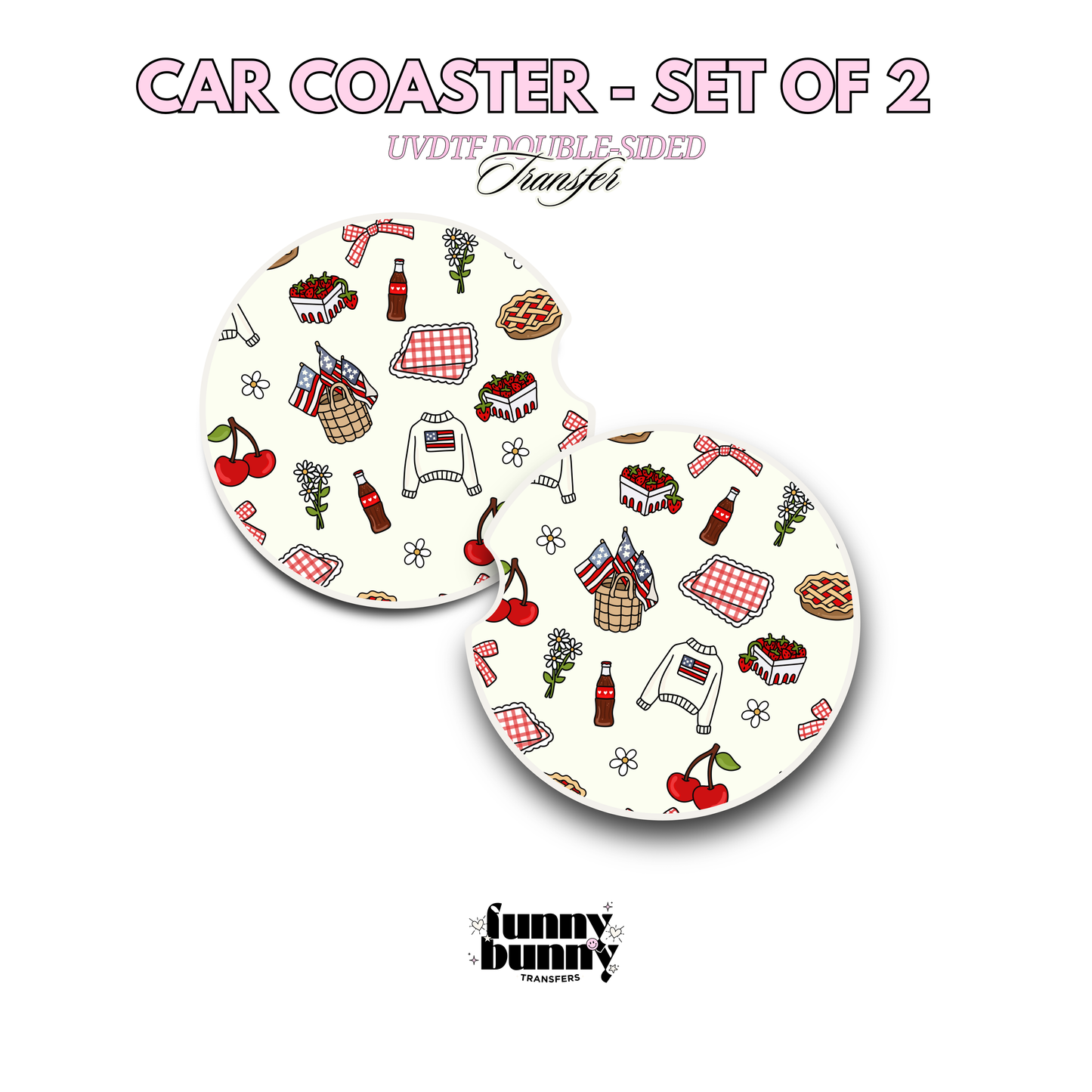 American Picnic - UVDTF Coaster