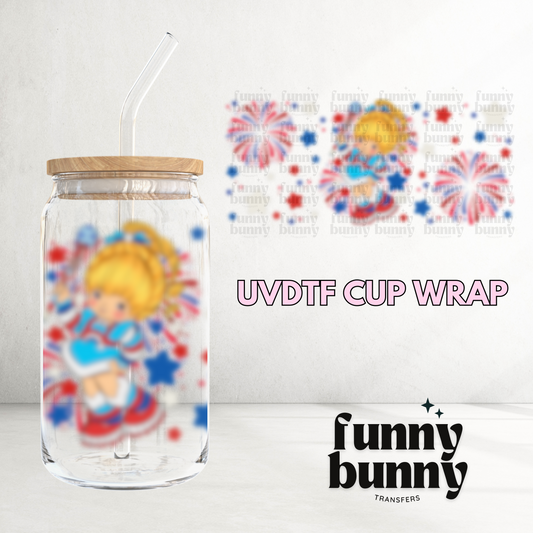 American Star Girl  -  16oz UVDTF Cup Wrap