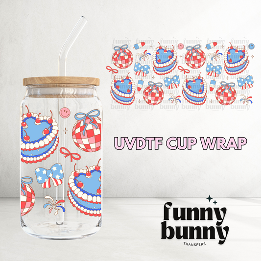 American Vintage Cakes - 16oz UVDTF Cup Wrap