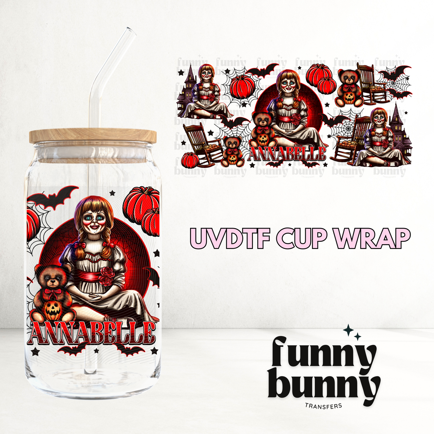 Annabelle - 16oz UVDTF Cup Wrap