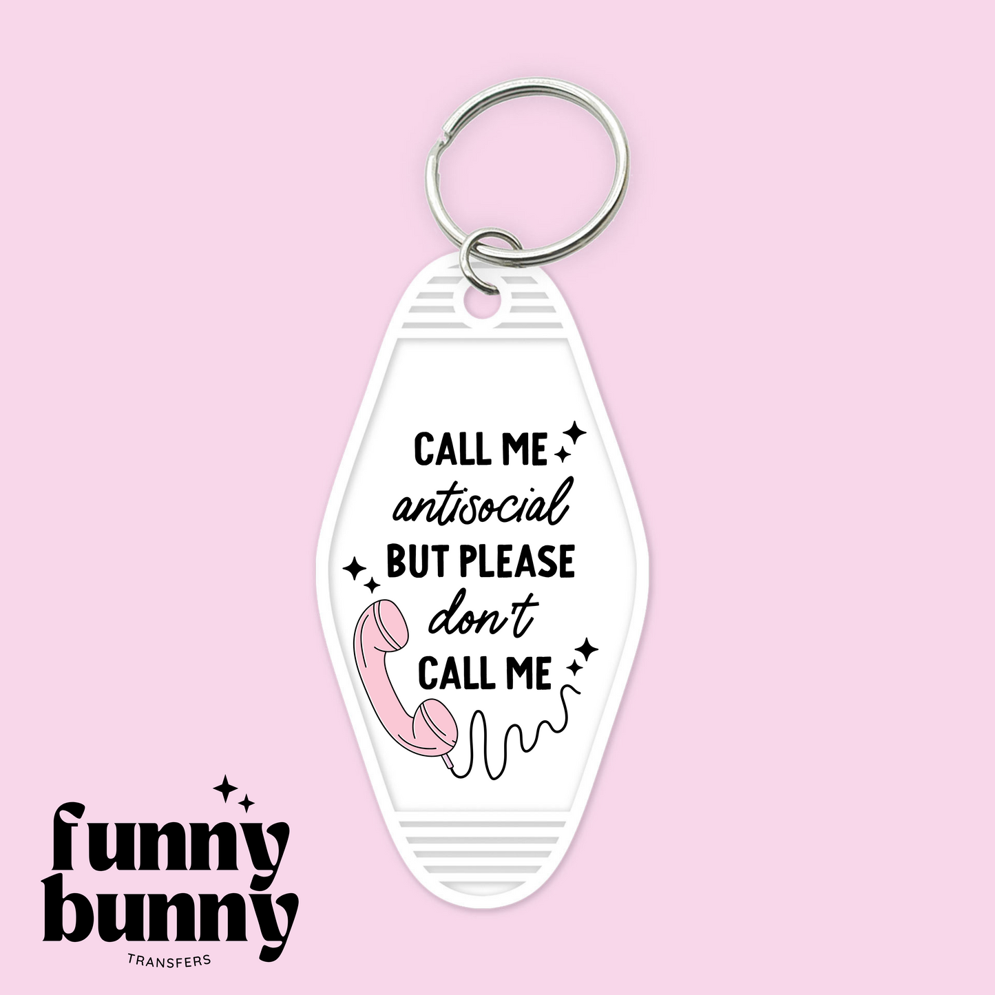 Antisocial Pink Phone - Motel Keychain