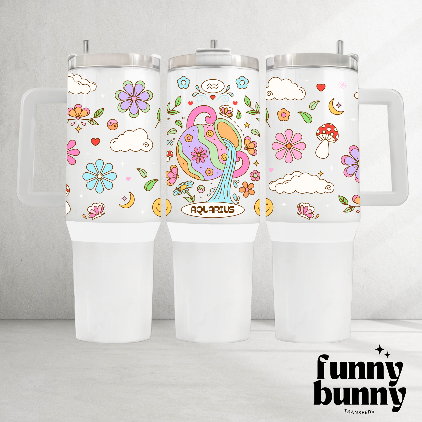 Aquarius Zodiac - 40oz UVDTF Tumbler Wrap