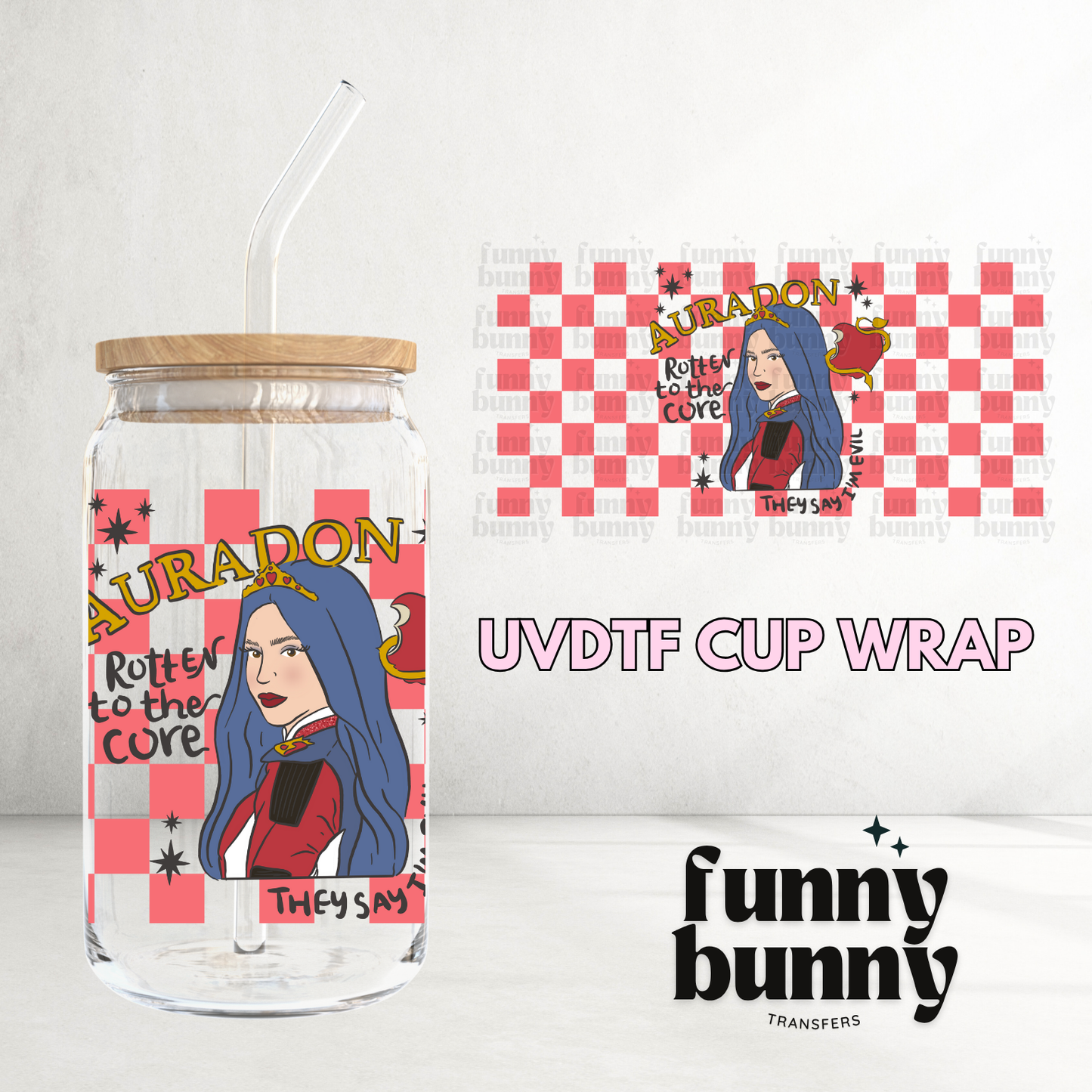 Auradon Rotten To The Core - 16oz UVDTF Cup Wrap