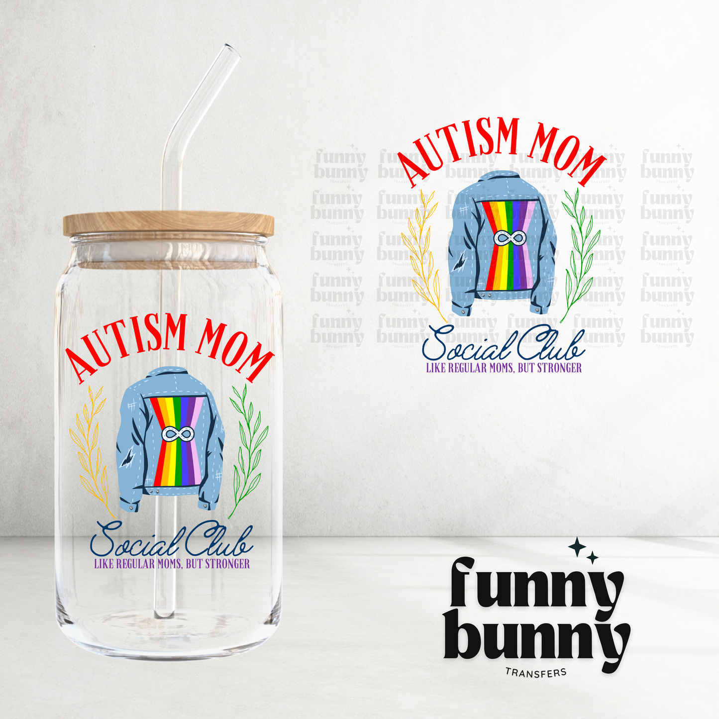 Autism Mom Social Club - UVDTF Decal