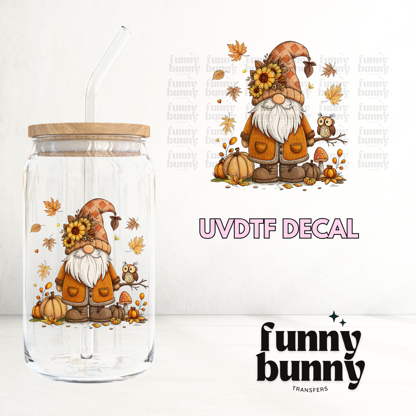 Autumn Gnome - UVDTF Decal