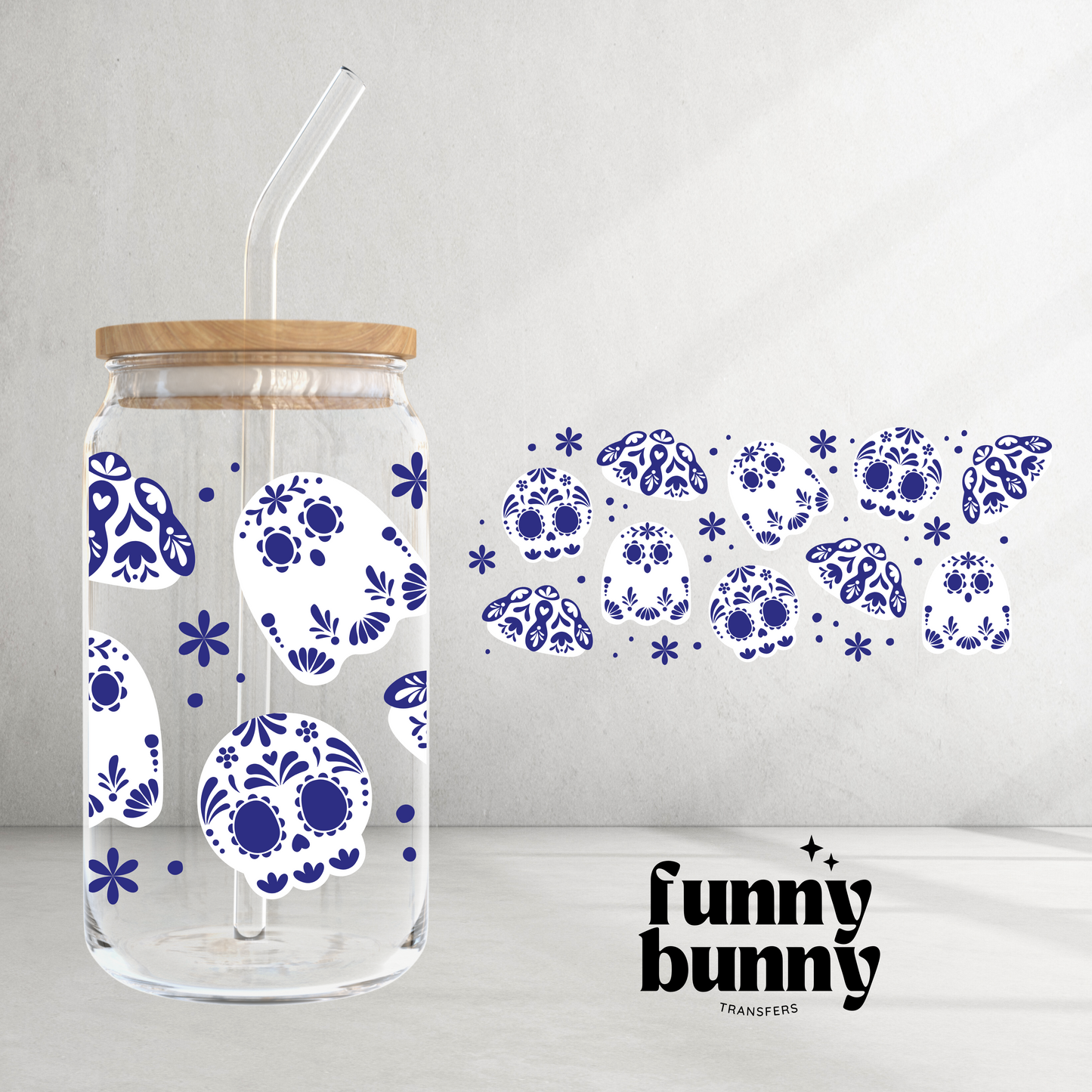 Azul Ghosts - 16oz UVDTF Cup Wrap