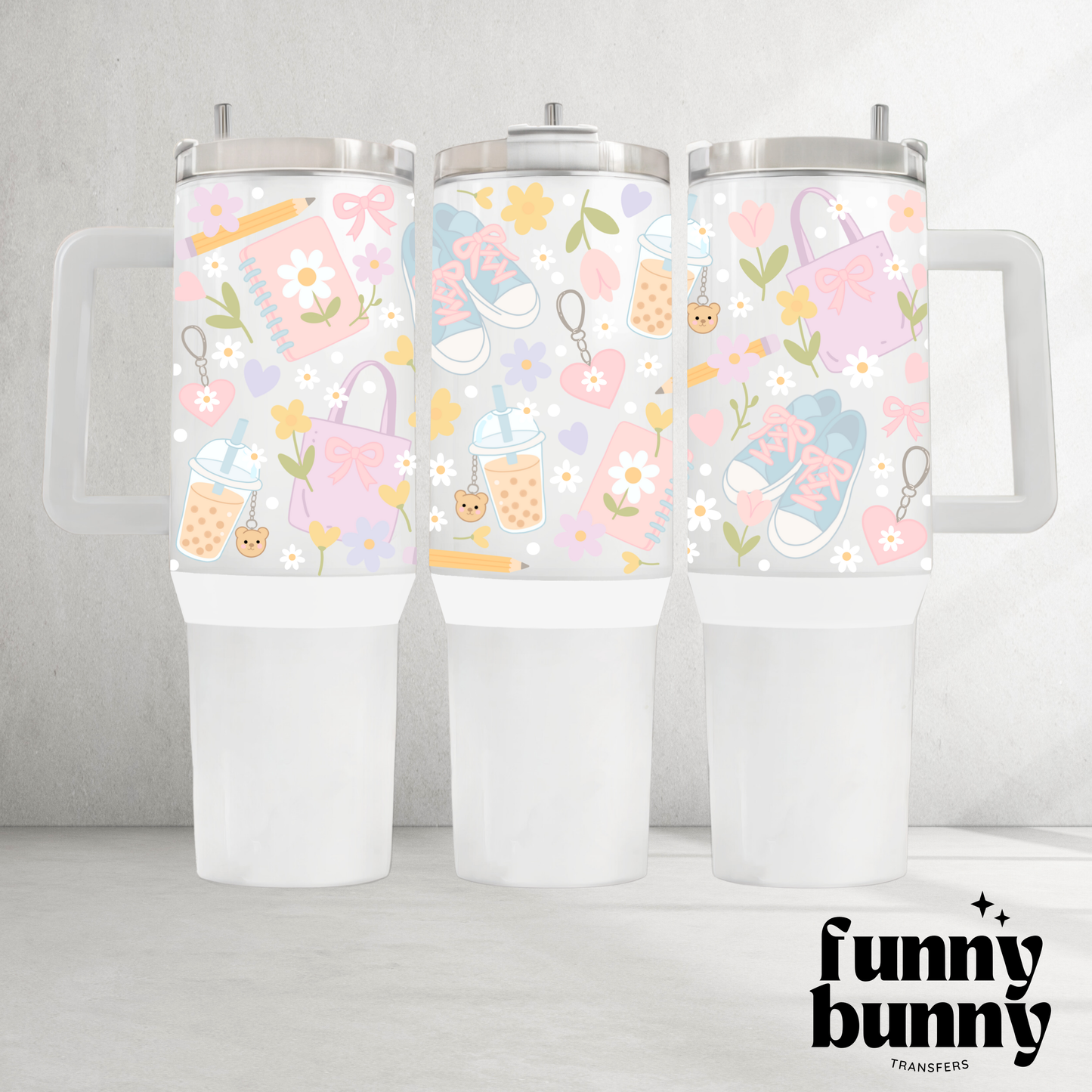 Pastel Back To School - 40oz UVDTF Tumbler Wrap
