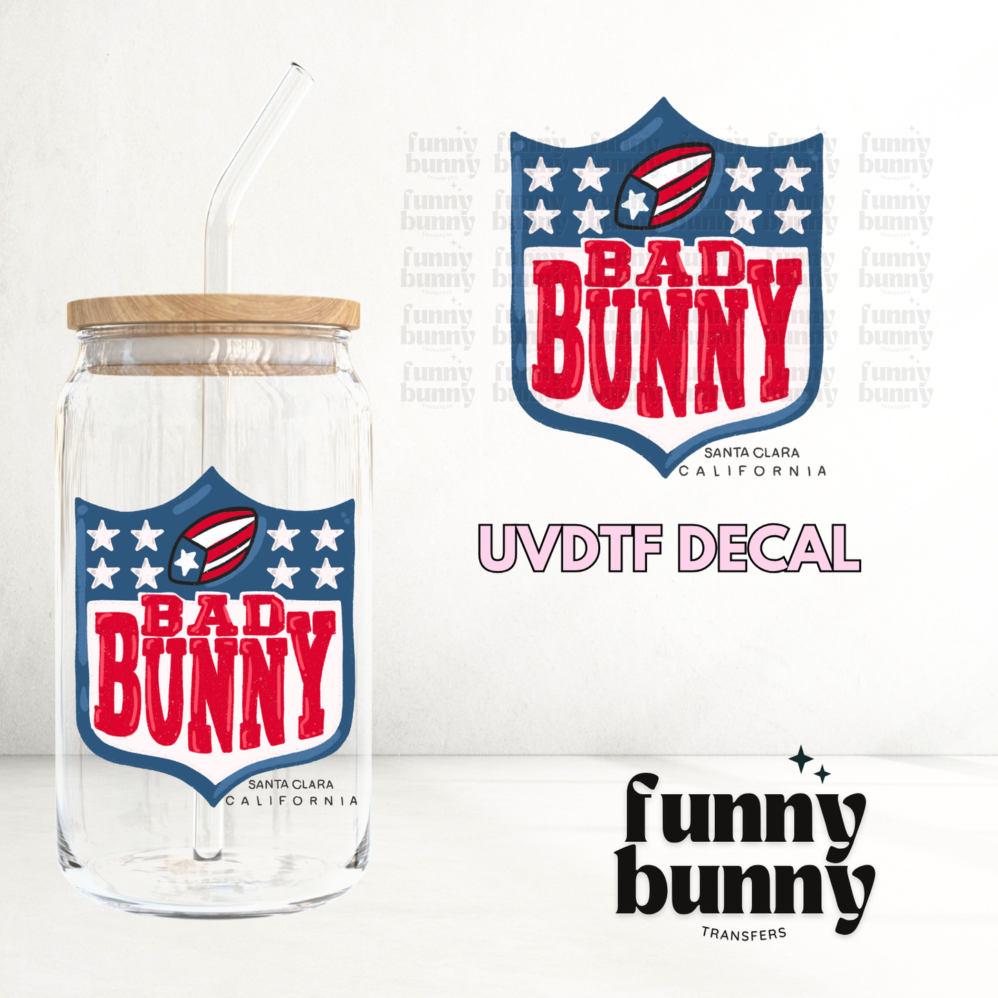 Bad Bunny Super Bowl Era - UVDTF Decal