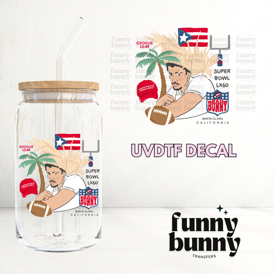 Bad Bunny Super Bowl I - UVDTF Decal