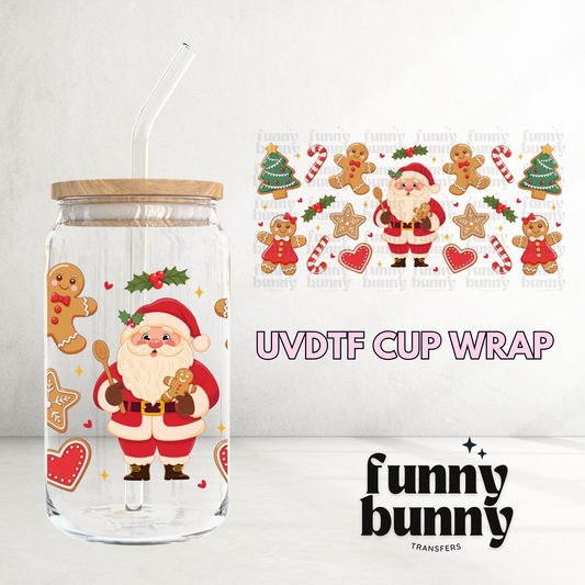 Baking Santa Cookies - 16oz UVDTF Cup Wrap
