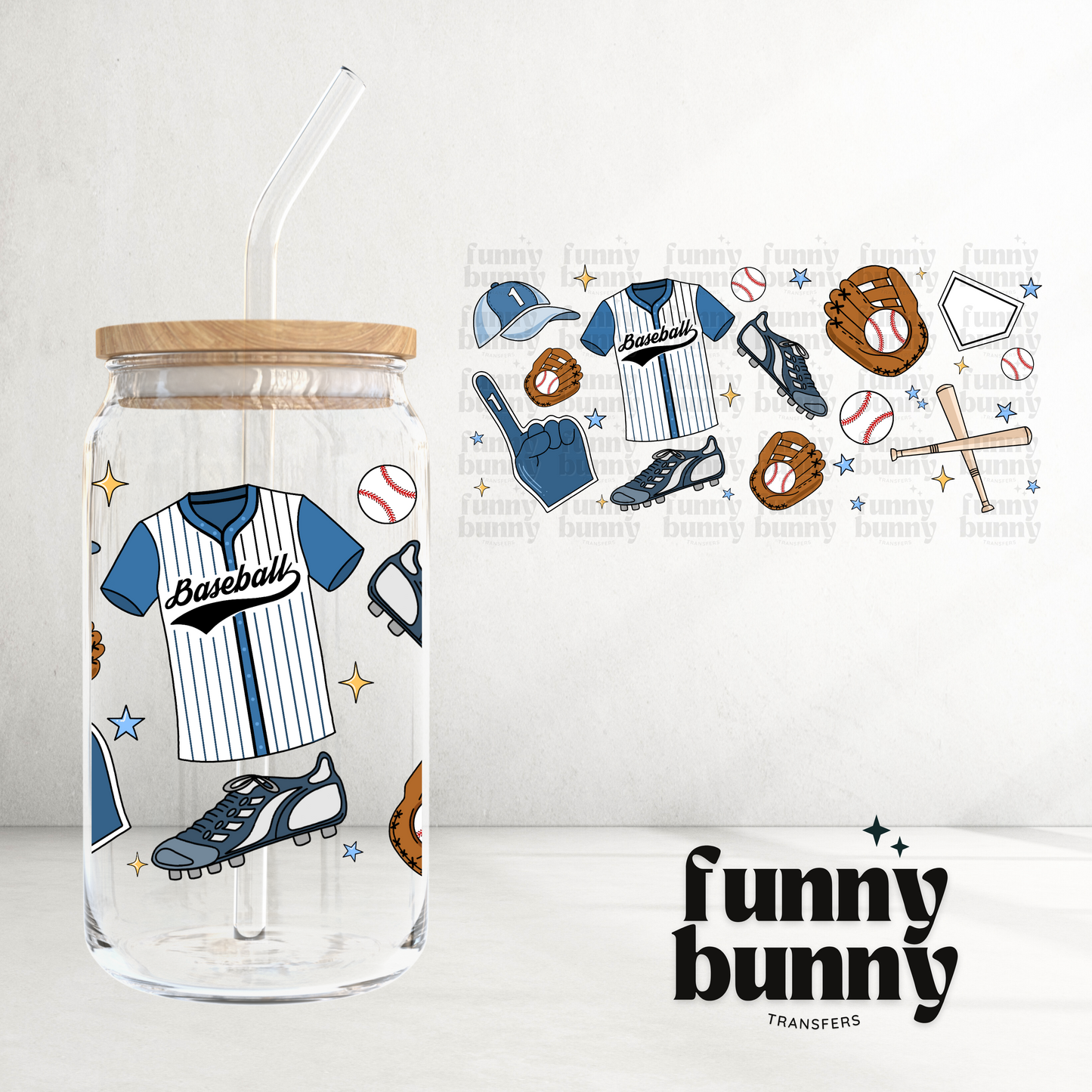 Baseball -  16oz UVDTF Cup Wrap