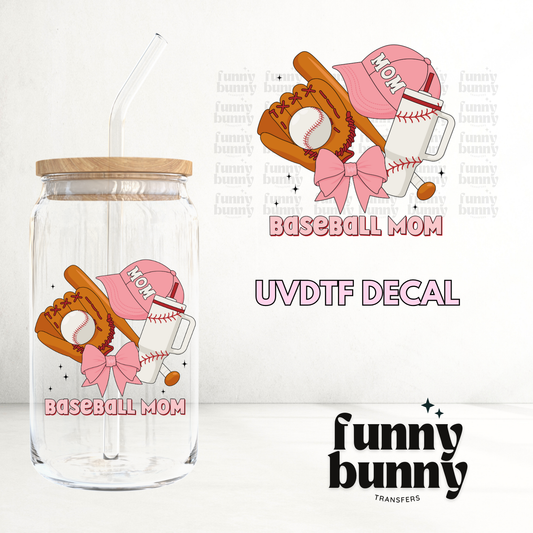Baseball Girly Mom - UVDTF Decal